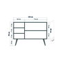 Hanah Home Consola Mega - 727 Roble Sonoma